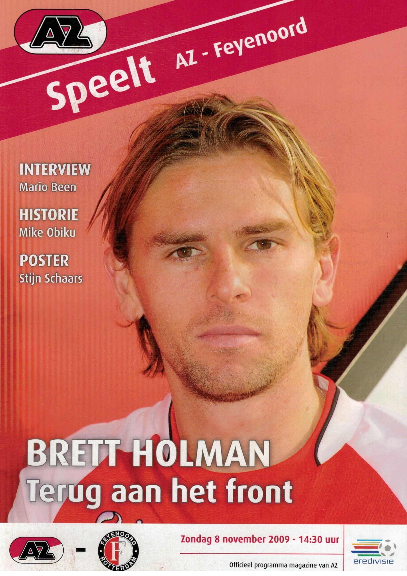 AZ Programma 8-nov-2009 Feyenoord thuis